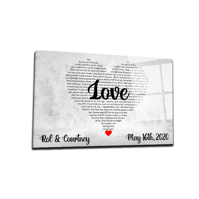 Personalisierte Leinwand "Lovers quote"