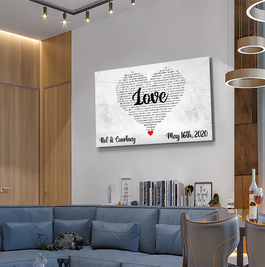 Personalisierte Leinwand "Lovers quote"